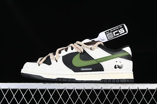 All Categories Nk SB Dunk Series Nk SB Dunk Low Low-top sneakers CS version Nk Dunk Low "Panda" Bamboo Forest Panda Customized version of deconstructed strap casual sneakers DD1391-100
